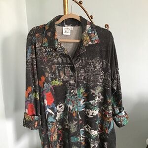 Parsley Sage Swing Jacket - Sz Large - Multi Fall Colors